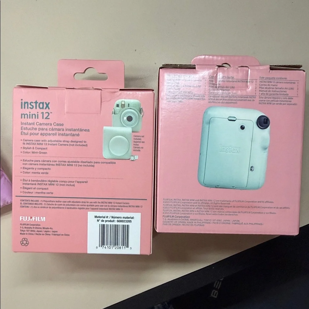 Fujifilm Instax Mini 12 Mint Green Camera with Matching Case